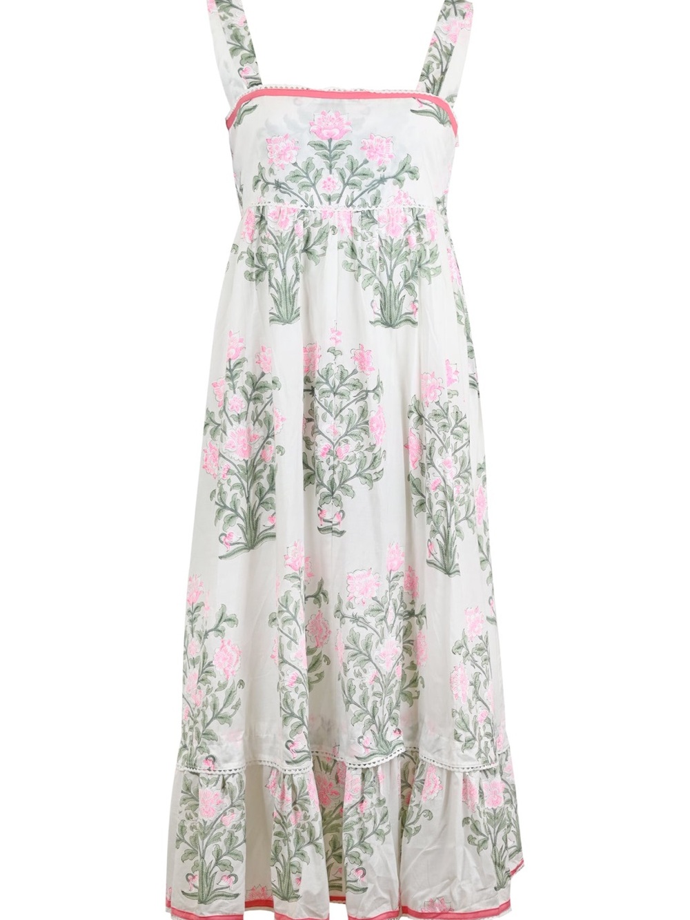 Juliet Dunn Sash Bow Back Midi Dress Japanese Flower - Picture 3 of 7